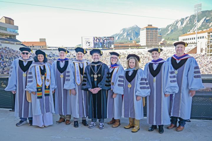 President Saliman and regents spring 2025 commencement