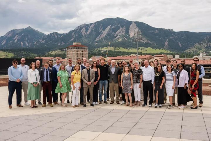 CU leaders, legislators, student-athletes and coaches group shot