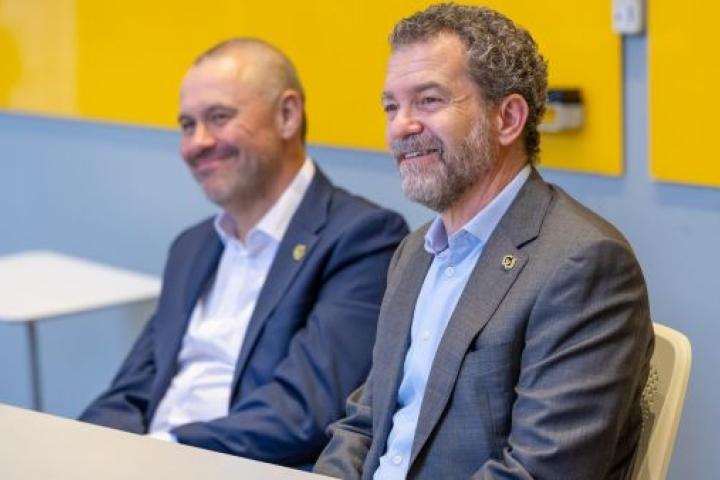 Chancellor Ken Christensen with President Saliman