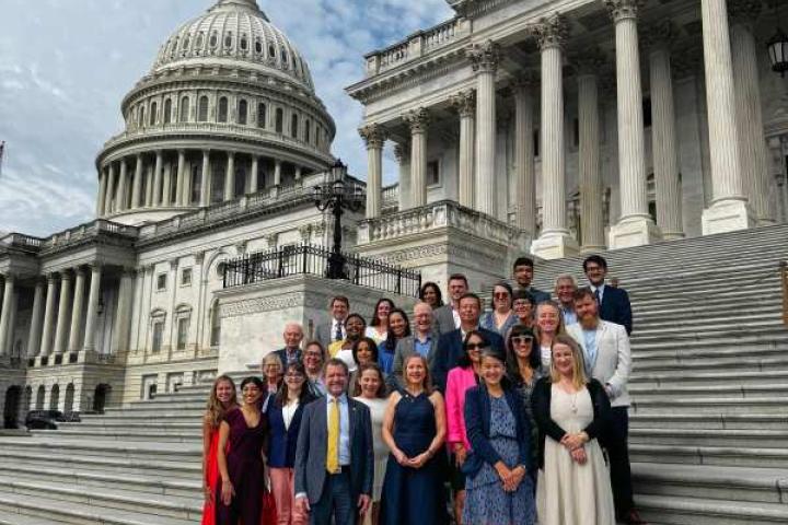 CU in DC group shot on Capitol steps